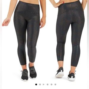 SPANX metallic dot print 7/8 workout tights (new in package) -size medium